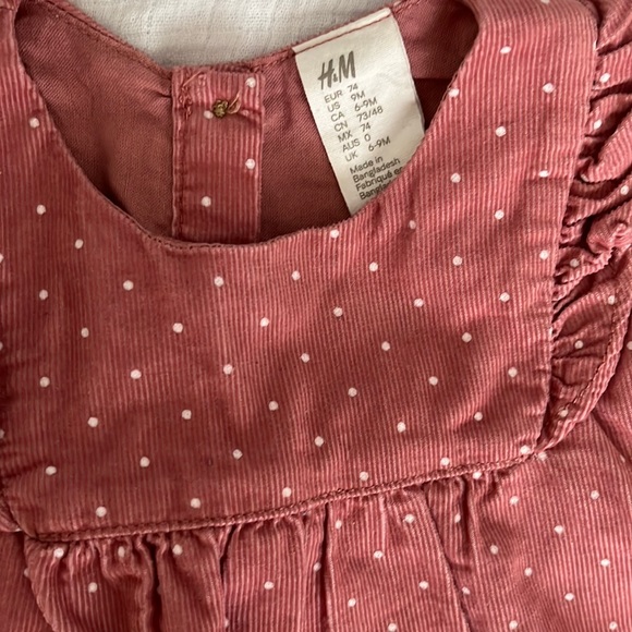 Pink Dotted Pinafore | H&M | 6-9 months - Picture 3 of 3